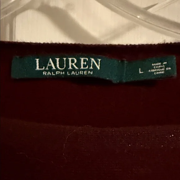 Ralph Lauren Deep Burgundy Top - Picture 2 of 2